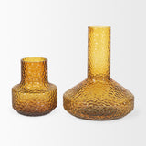 Jolene 7" Amber Waterglass Glass Vase from Mercana - Luna Furniture
