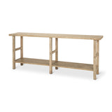 Rosie Large Blonde Wood Console Table from Mercana - Luna Furniture