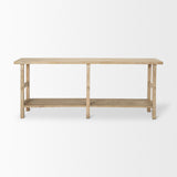 Rosie Large Blonde Wood Console Table from Mercana - Luna Furniture