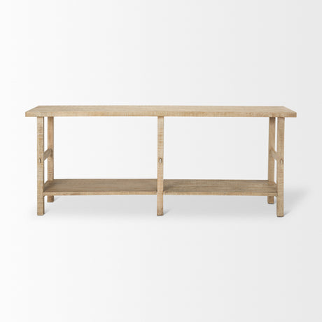 Rosie Large Blonde Wood Console Table from Mercana - Luna Furniture