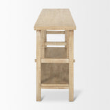 Rosie Large Blonde Wood Console Table from Mercana - Luna Furniture