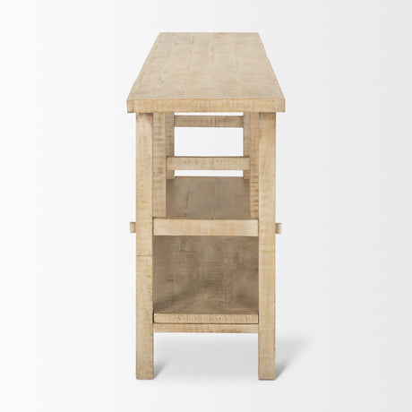 Rosie Large Blonde Wood Console Table from Mercana - Luna Furniture