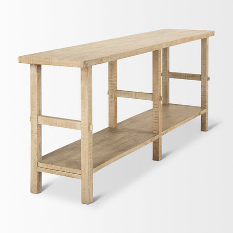 Rosie Large Blonde Wood Console Table from Mercana - Luna Furniture