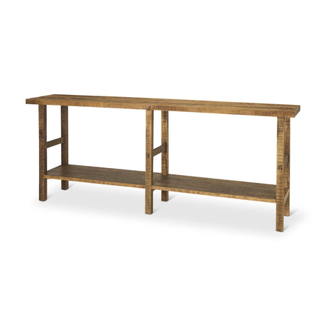 Rosie Large Brown Wood Console Table from Mercana - Luna Furniture