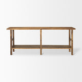 Rosie Large Brown Wood Console Table from Mercana - Luna Furniture