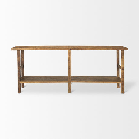 Rosie Large Brown Wood Console Table from Mercana - Luna Furniture