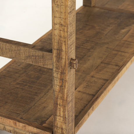 Rosie Large Brown Wood Console Table from Mercana - Luna Furniture