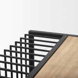 Miles Black Metal w/ Light Wood Nesting End/Side Table from Mercana - Luna Furniture