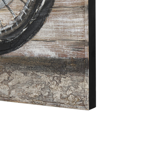 Vintage Cylinder 60x36 Hand Painted on Wood Oil Painting from Mercana - Luna Furniture