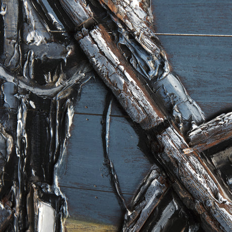 Vintage Cylinder 60x36 Hand Painted on Wood Oil Painting from Mercana - Luna Furniture