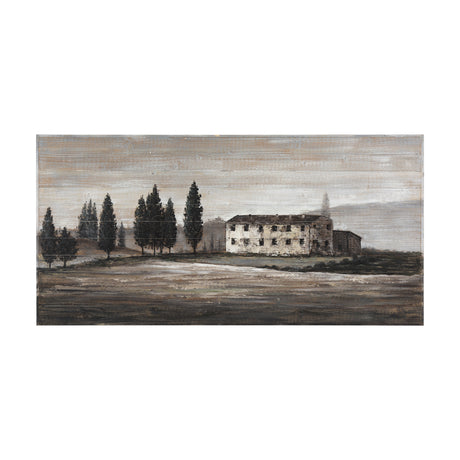 Tuscan Cypress 60x36 Hand Painted on Wood Oil Painting from Mercana - Luna Furniture