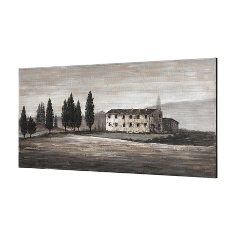 Tuscan Cypress 60x36 Hand Painted on Wood Oil Painting from Mercana - Luna Furniture
