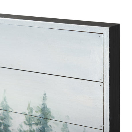 Mere Pond Lake 60x40 Hand Painted on Wood Oil Painting from Mercana - Luna Furniture