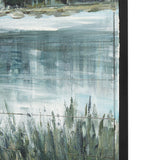 Mere Pond Lake 60x40 Hand Painted on Wood Oil Painting from Mercana - Luna Furniture