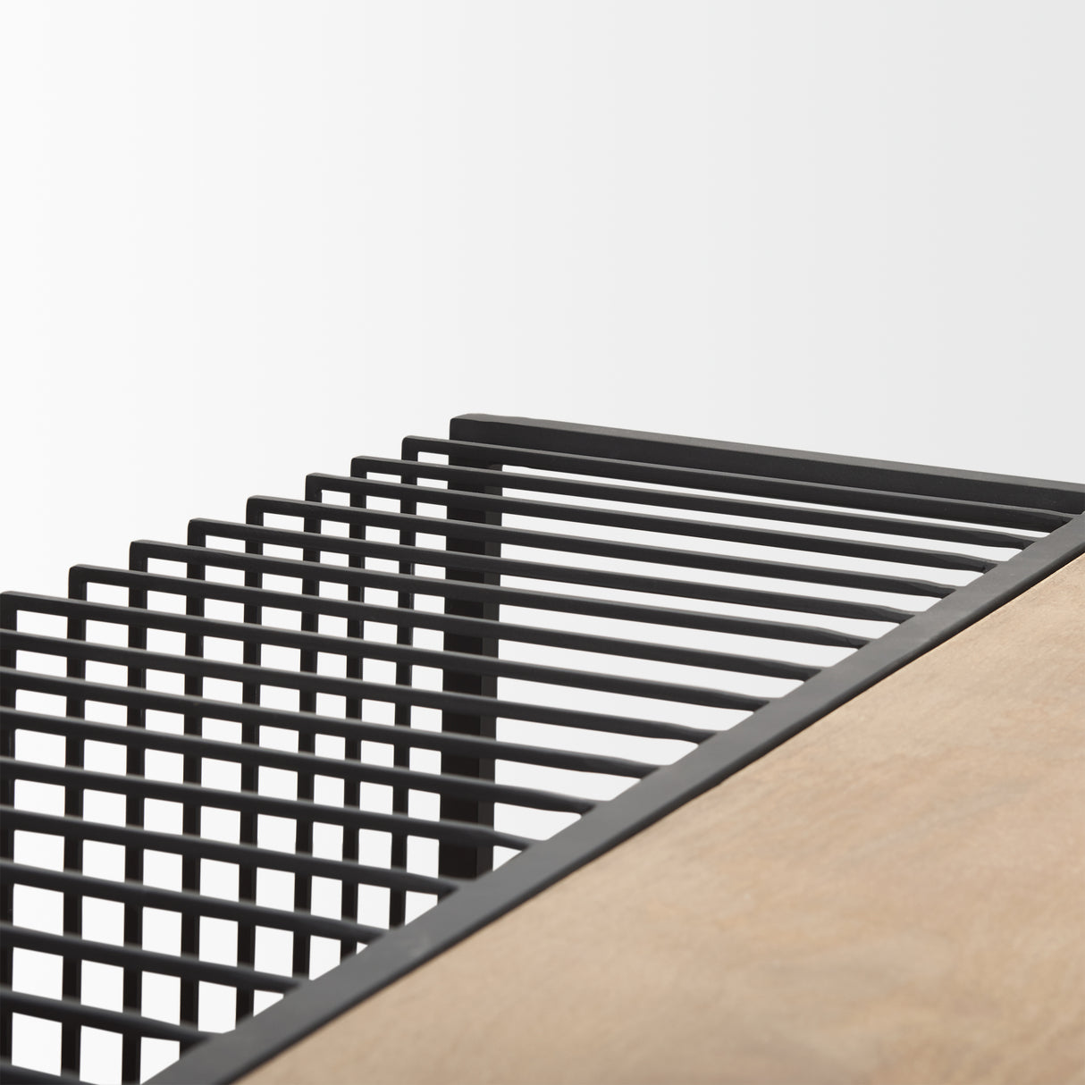 Miles Black Metal w/ Light Wood Nesting Coffee Table from Mercana - Luna Furniture