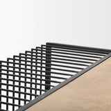 Miles Black Metal w/ Light Wood Nesting Coffee Table from Mercana - Luna Furniture