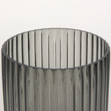 Dawn 8" Ribbed Smoke Gray Glass Vase from Mercana - Luna Furniture