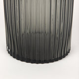 Dawn 8" Ribbed Smoke Gray Glass Vase from Mercana - Luna Furniture