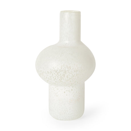 Heket Tall White Glass Vase from Mercana - Luna Furniture