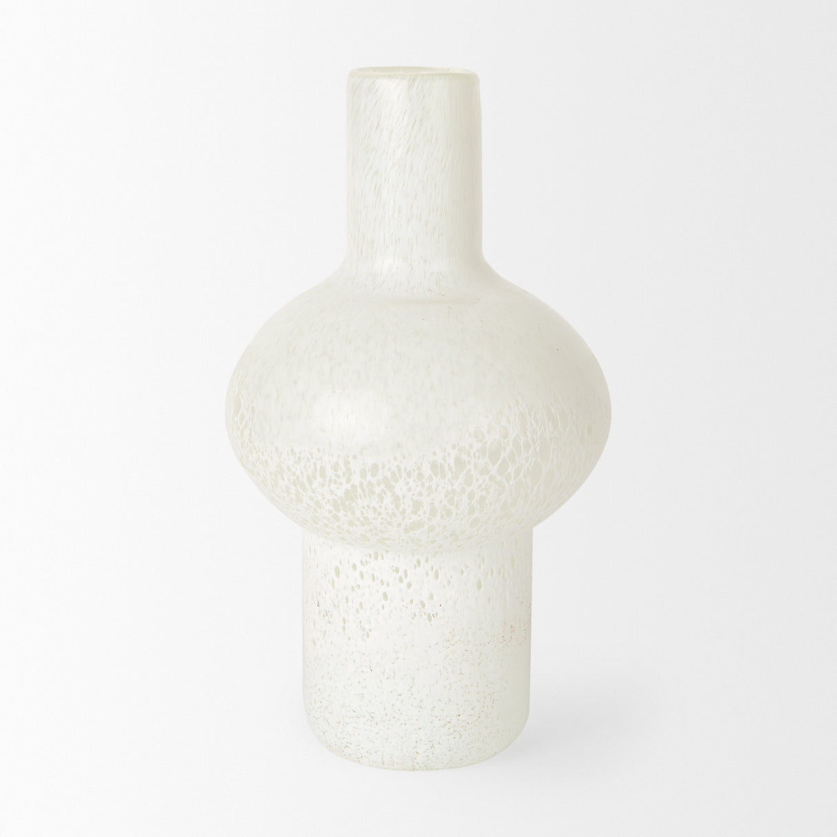 Heket Tall White Glass Vase from Mercana - Luna Furniture
