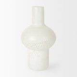 Heket Tall White Glass Vase from Mercana - Luna Furniture