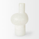 Heket Tall White Glass Vase from Mercana - Luna Furniture