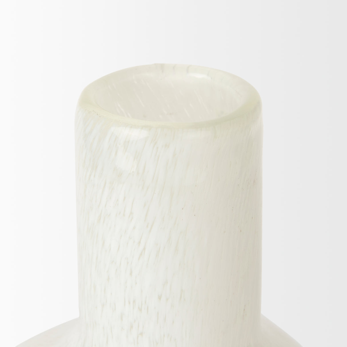 Heket Tall White Glass Vase from Mercana - Luna Furniture
