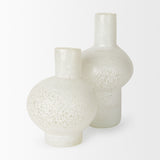 Heket Tall White Glass Vase from Mercana - Luna Furniture