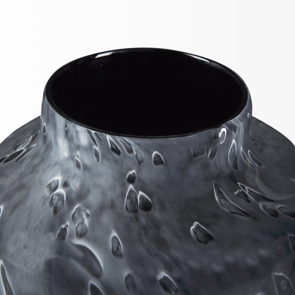Masai Small Black Mottled Glass Vase from Mercana - Luna Furniture