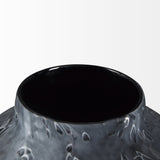 Masai Small Black Mottled Glass Vase from Mercana - Luna Furniture