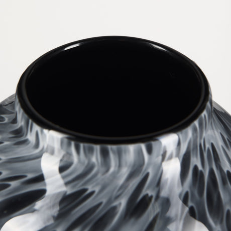 Masai Medium Black Mottled Glass Vase from Mercana - Luna Furniture