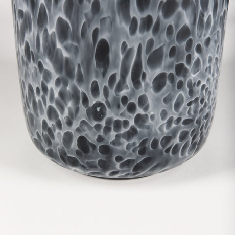 Masai Medium Black Mottled Glass Vase from Mercana - Luna Furniture