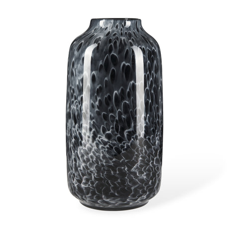 Masai Large Black Mottled Glass Vase from Mercana - Luna Furniture