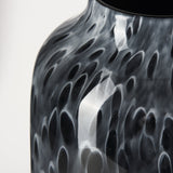 Masai Large Black Mottled Glass Vase from Mercana - Luna Furniture