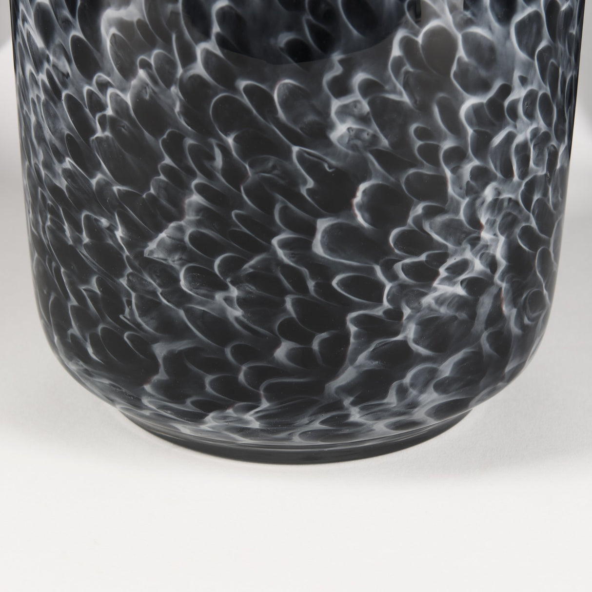 Masai Large Black Mottled Glass Vase from Mercana - Luna Furniture