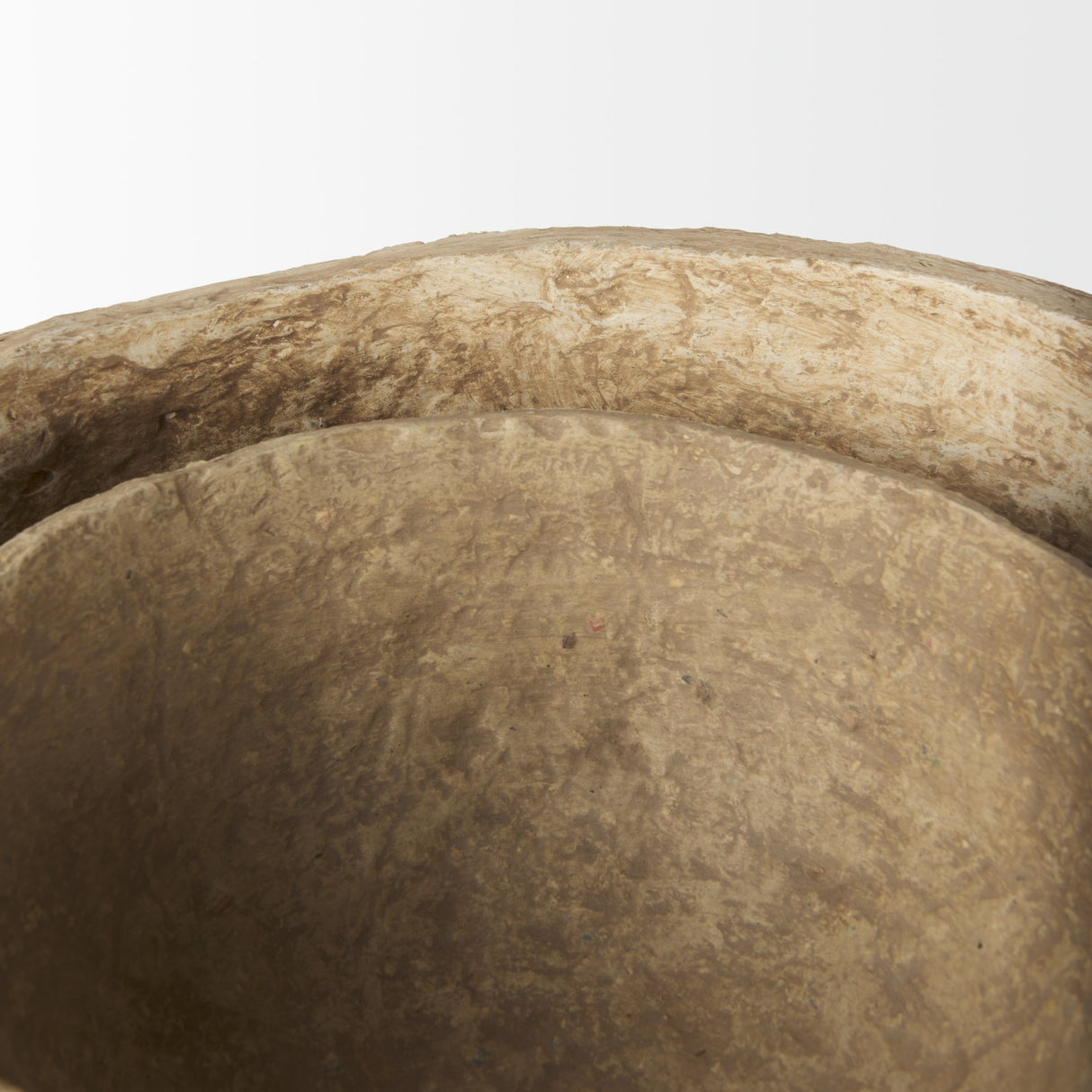 Sonam Set of 2 Beige Paper Mache Spiked Bowls from Mercana - Luna Furniture