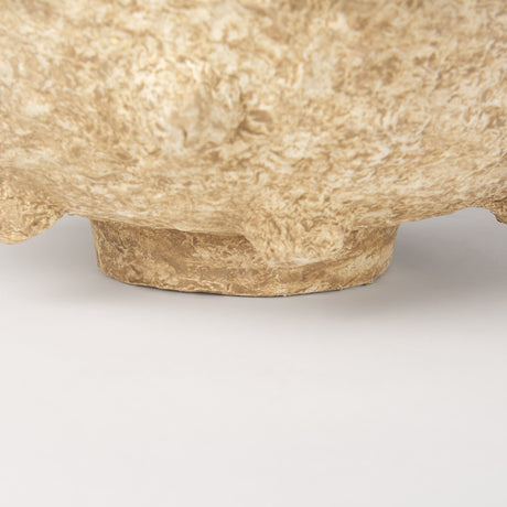 Sonam Set of 2 Beige Paper Mache Spiked Bowls from Mercana - Luna Furniture