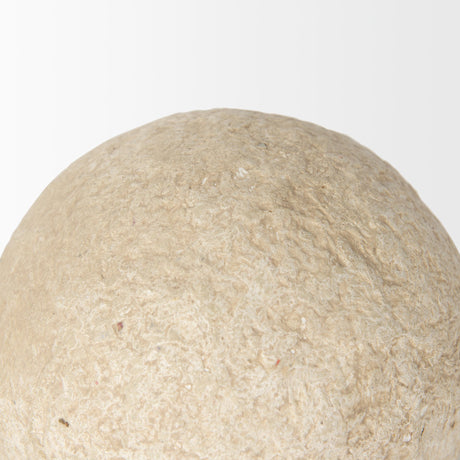Sunita Set of 3 Beige Paper Mache Orbs from Mercana - Luna Furniture