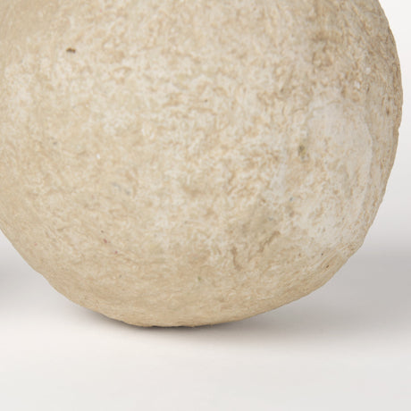 Sunita Set of 3 Beige Paper Mache Orbs from Mercana - Luna Furniture
