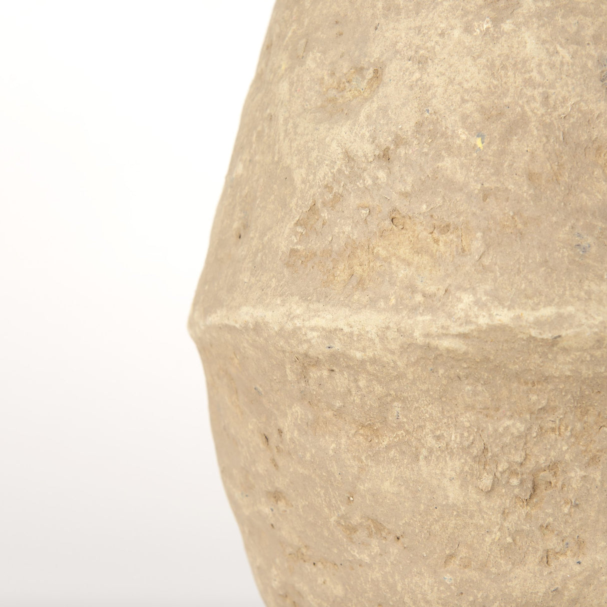 Rundal Small Beige Paper Mache Vase from Mercana - Luna Furniture