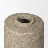 Rama Small Gray Paper Mache Floor Vase from Mercana - Luna Furniture