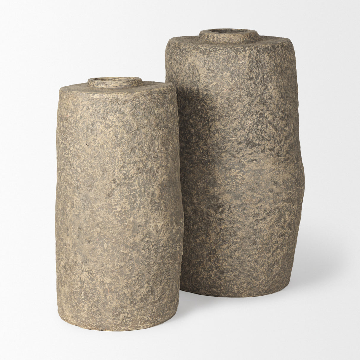 Rama Small Gray Paper Mache Floor Vase from Mercana - Luna Furniture