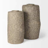 Rama Small Gray Paper Mache Floor Vase from Mercana - Luna Furniture