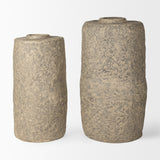 Rama Large Gray Paper Mache Floor Vase from Mercana - Luna Furniture