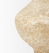 Ritu Small Beige Paper Mache Pot Vase from Mercana - Luna Furniture