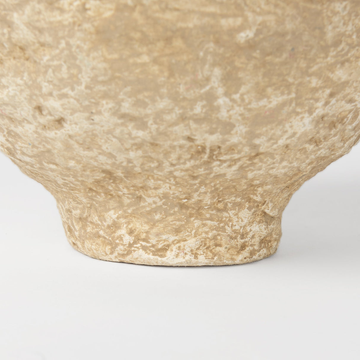 Ritu Small Beige Paper Mache Pot Vase from Mercana - Luna Furniture