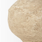 Ritu Large Beige Paper Mache Pot Vase from Mercana - Luna Furniture