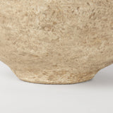 Ritu Large Beige Paper Mache Pot Vase from Mercana - Luna Furniture