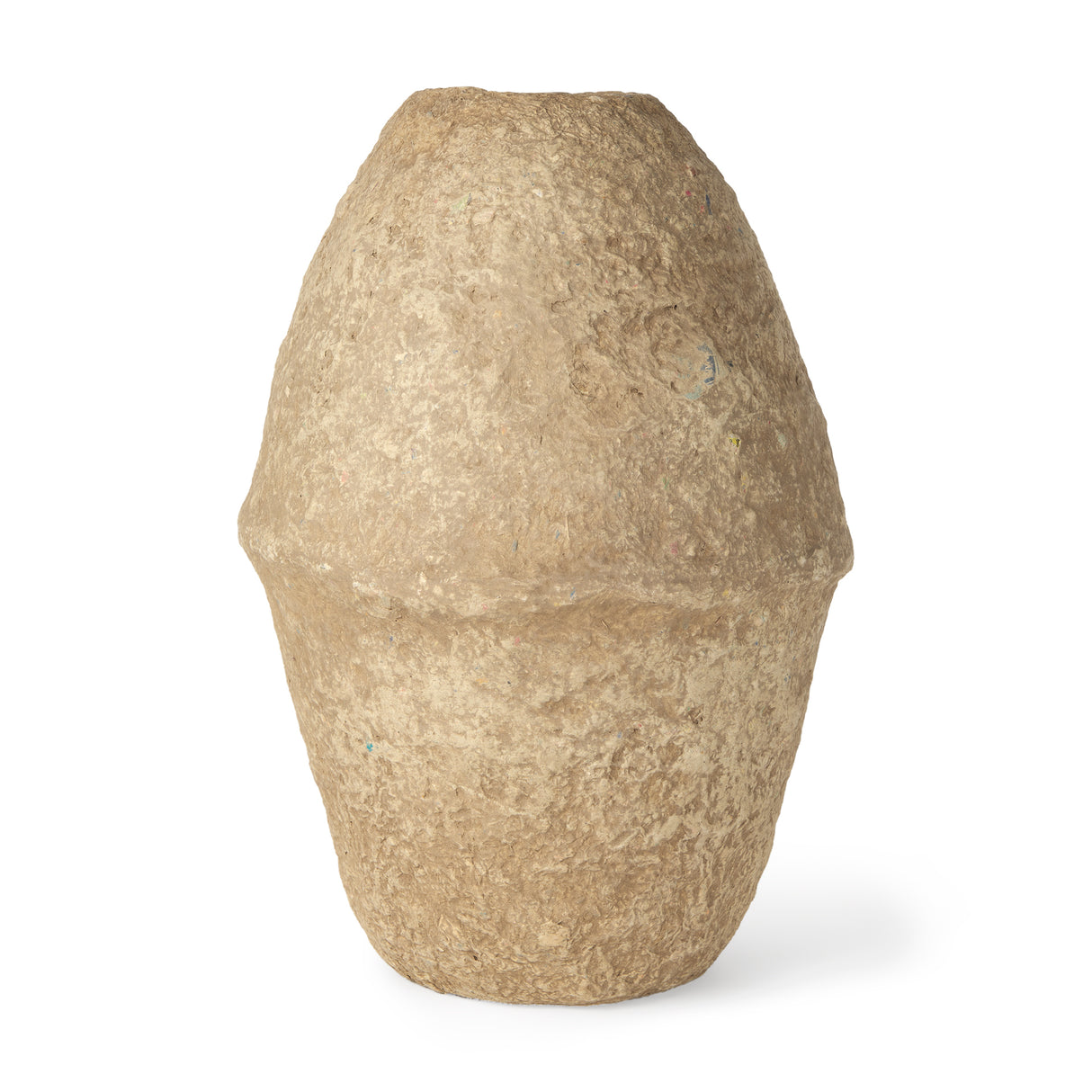 Rundal Large Beige Paper Mache Vase from Mercana - Luna Furniture