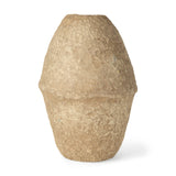 Rundal Large Beige Paper Mache Vase from Mercana - Luna Furniture